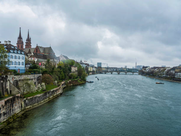 istock Basel old city on Rhine river on a couldy day, Switzerland 1402368859
