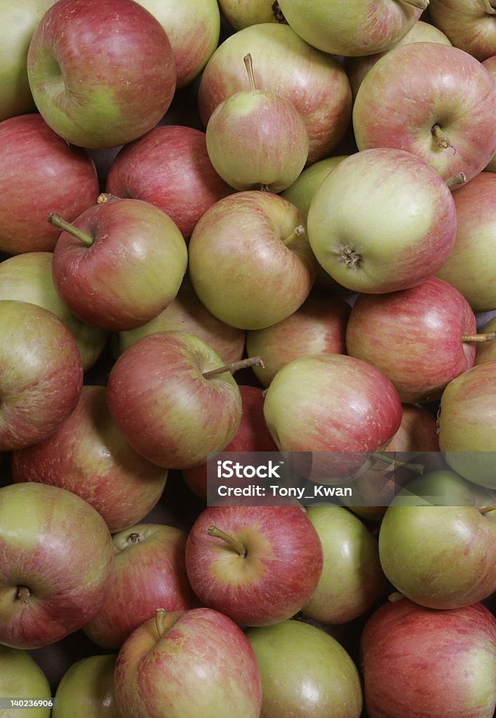 Home grown apples Overhead image of a tray of home grown country apples Apple - Fruit Stock Photo