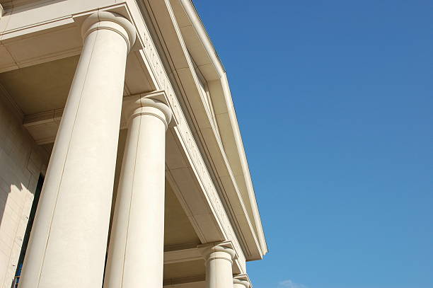 Traditional court house in small southern town stock photo