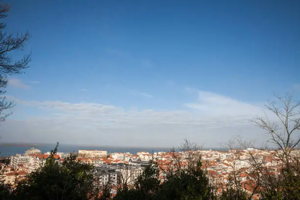 Photo of Aerial view of Arcachon, France. Located in Arcachon bay (bassin d'Arcachon), the city is one of the most touristic spots of the Atlantic ocean coast in France.