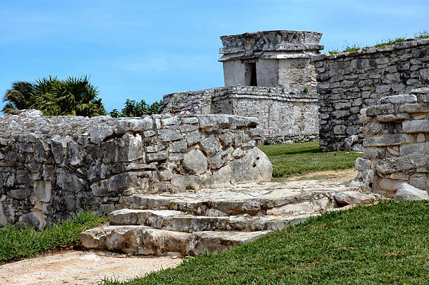 Ancient Temple In Tulum, Mexico stock photo