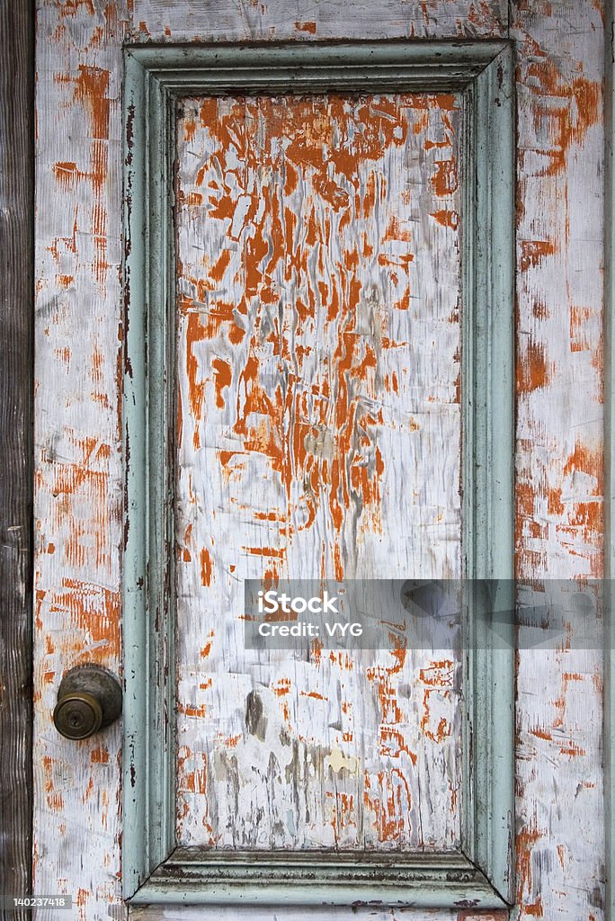 Peint Vintage porte avec poignée en métal - Photo de Abstrait libre de droits