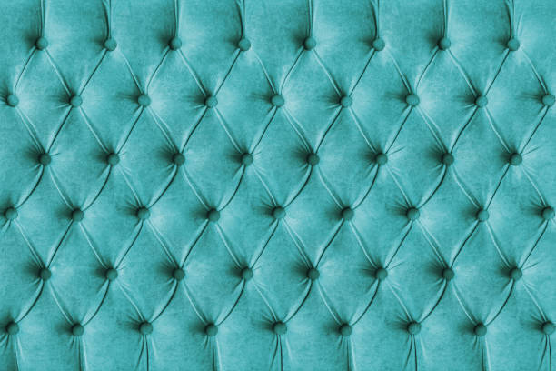 istock Turquoise capitone velours textile decoration with buttons 1402379823