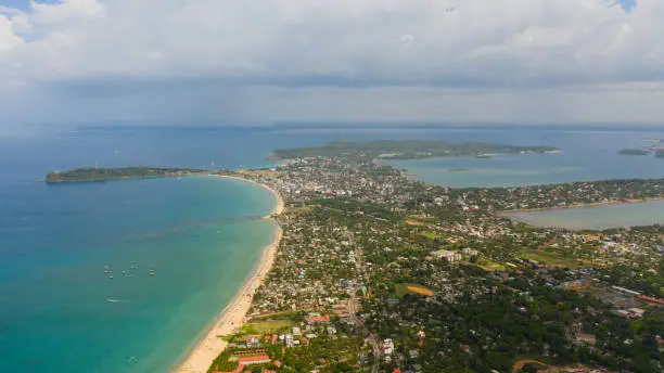 Photo of Aerial view of Trincomalee Town, coastal resort city.