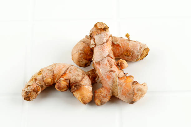 istock Turmeric Curcuma Longa Linn) Rhizome Root Isolated on White Background. 1402388949