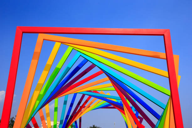 istock Modern construction steel, surreal design in the future,Rainbow 1402392378