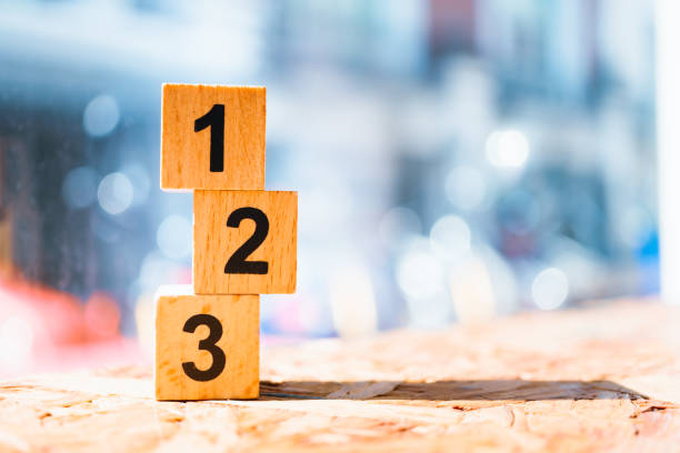 istock Wooden block number on sunlight 1402398861