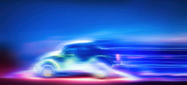 An abstract rendering of a street racer.