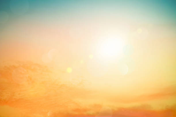 istock Relaxing outdoors vacation landscape concept: Abstract blurred sunlight beach colorful blurred bokeh background with retro effect autumn sunset sky have blue bright, white, and color orange calm. 1402410398