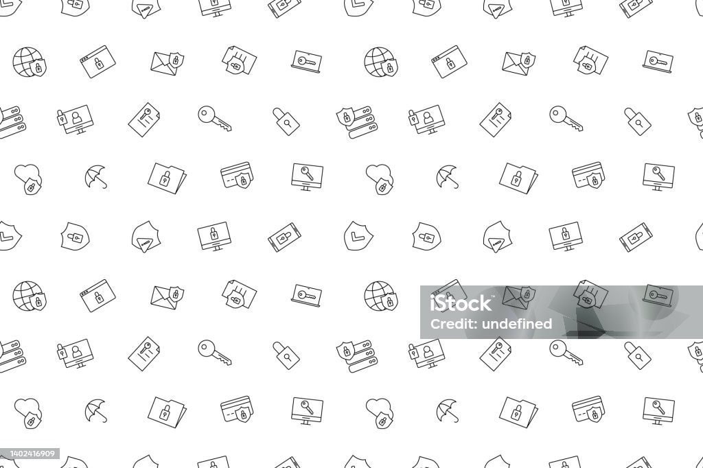Vector Data Security Pattern Data Security Seamless Background Stock ...
