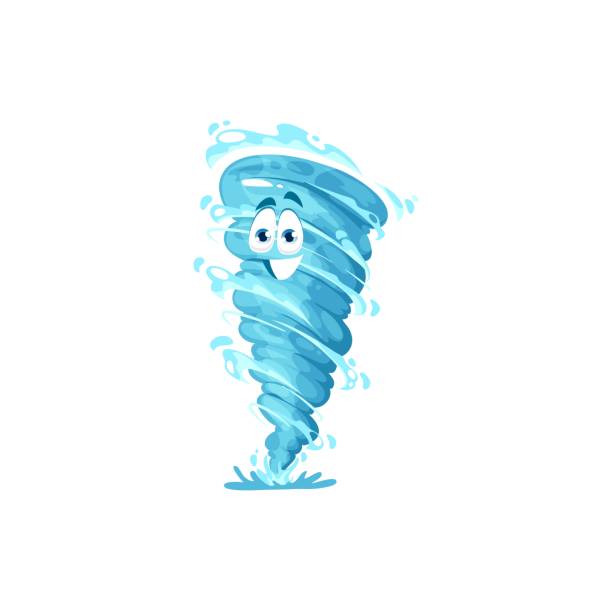 Cartoon Hurricane Tornado And Typhoon Characters Illustrations,  Royalty-Free Vector Graphics & Clip Art - iStock