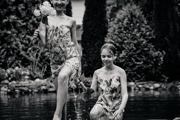 istock Children swim in the pond. 1402425508