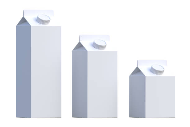 istock Milk carton packs on a white background 1402432576
