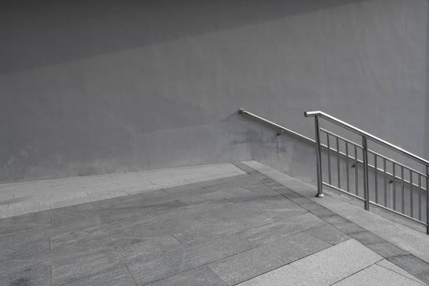 istock Grey concrete walls and stairs 1402435330