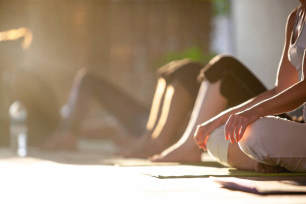 istock Participants in yoga exercises 1402439865