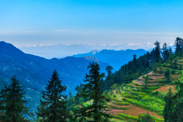 istock Himalaya mountains panoramic landscape, India 1402440905