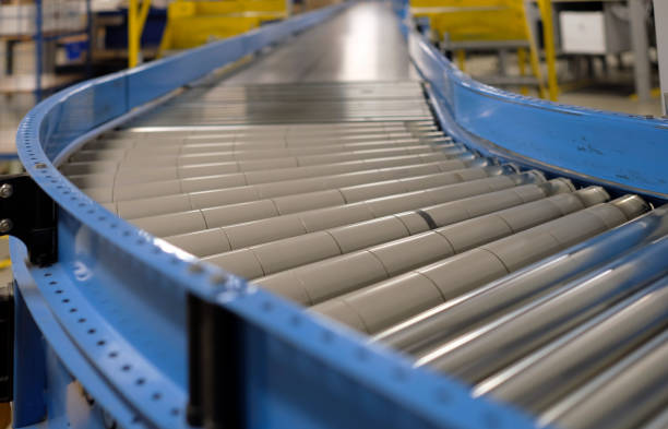 Inside a manufacturing site or distribution warehouse stock photo