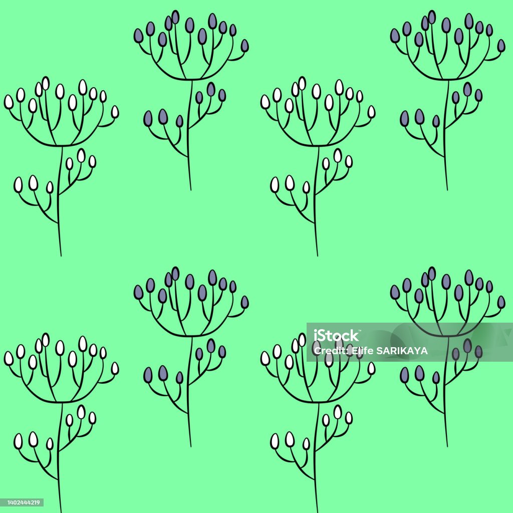 Seed Budding Pattern Seed And Bud Seamless Pattern Stock Illustration - Download Image Now ...