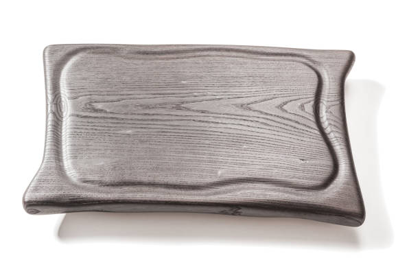 istock Hard Burned Ash Wood Vintage Steak Board Isolated 1402444393