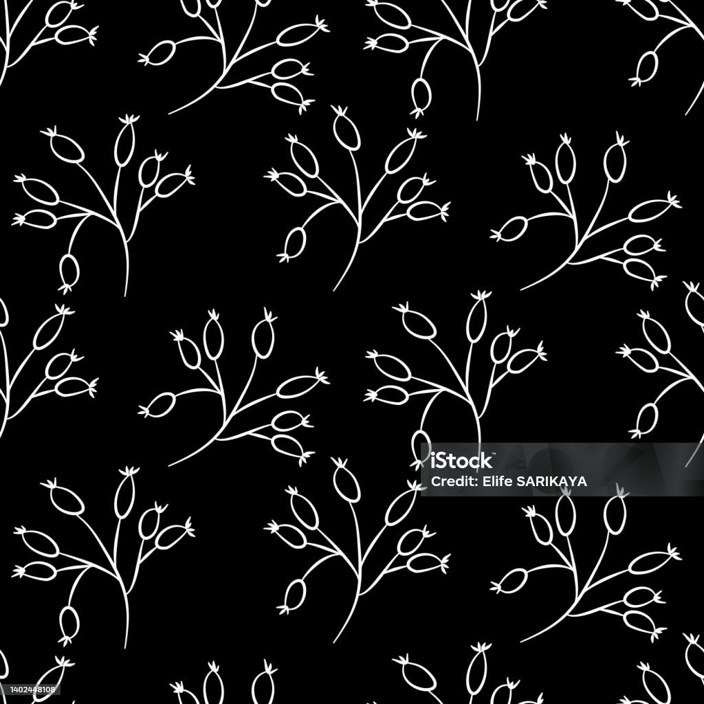 Seed Budding Pattern Vector Pattern With Seed And Bud Stock Illustration - Download Image ...