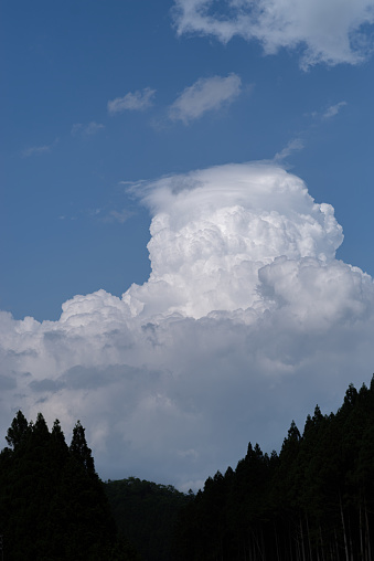 Background image with Nimbus Cloud and blue sky