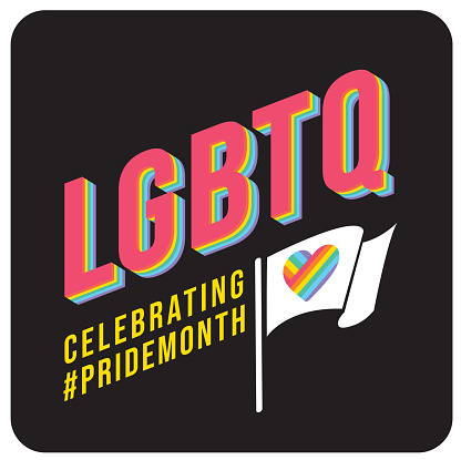 Pride month celebrates icon signage poster vector