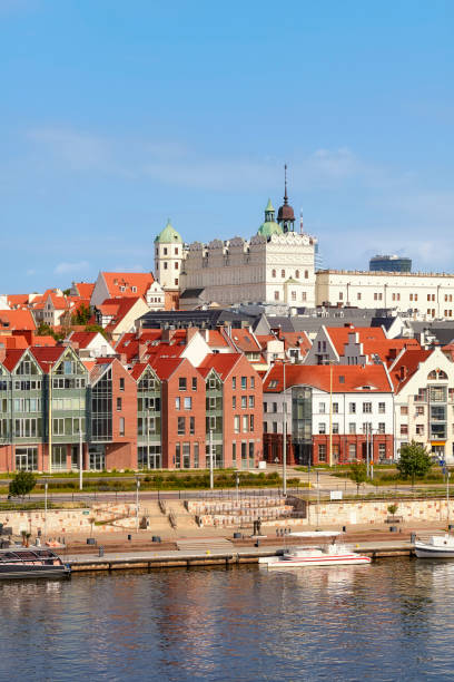 istock Szczecin waterfront panorama on a sunny day, Poland. 1402454128