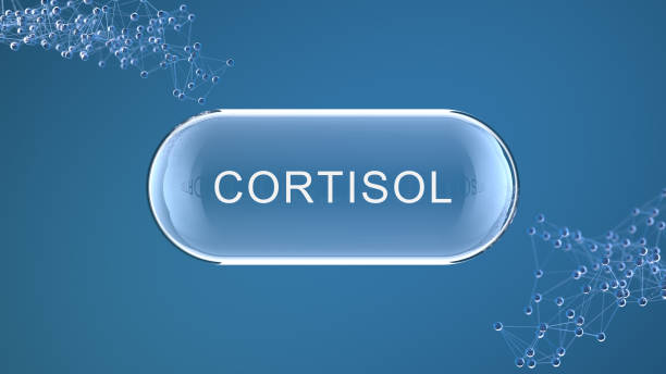 Cortisol hormone stock photo