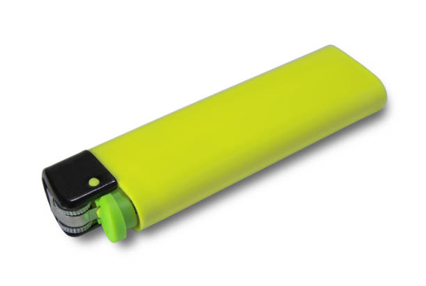istock Yellow gas lighter isolated on white background 1402457160
