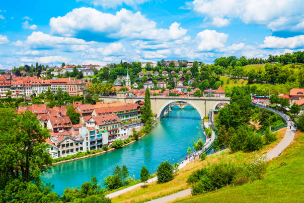 istock Bern aerial panoramic view, Switzerland 1402459409