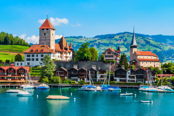 istock Schloss Spiez Castle in Switzerland 1402459422