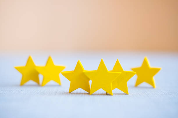 istock Three stars (3), concept about positive customer feedback and review, excellent performance 1402459630