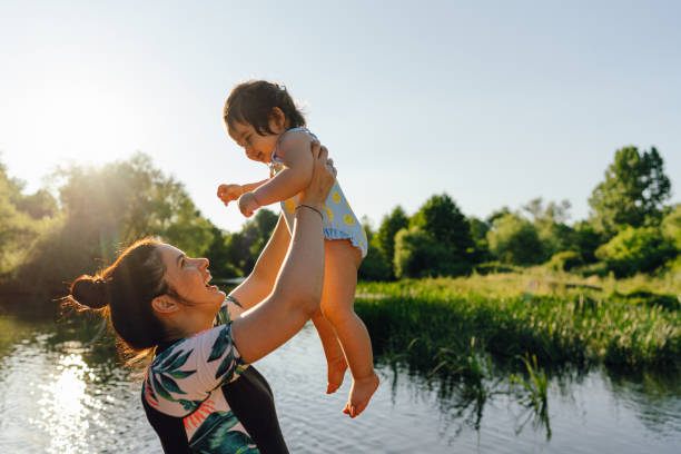istock Summer vacation with a baby girl 1402460896