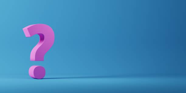 istock 3D render of pink question mark on blue background 1402462204
