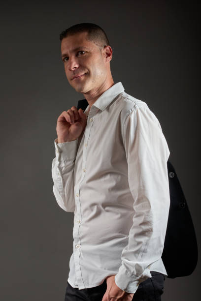 istock A man posing in a photographic studio 1402465466