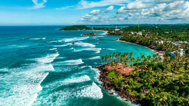 Aerial view of Mirissa, Sri Lanka