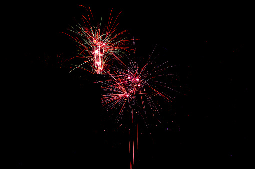 Fireworks. An explosion of colors. abstract light background