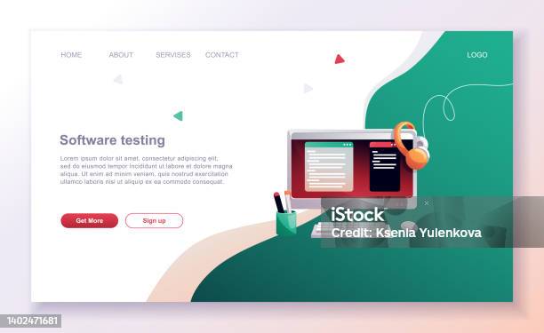 Programming Concepts Coder Workplace Vector Illustration Web Site ...