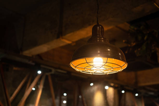 istock A retro style metal ceiling lighting lamp. 1402472922