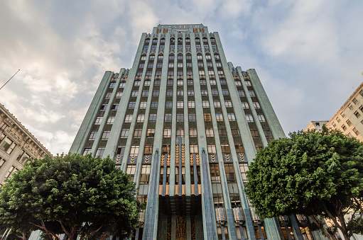 Los Angeles, CA, USA  - February 21, 2015: Exterior of the Eastern Columbia building in downtown, Los Angeles, CA.
