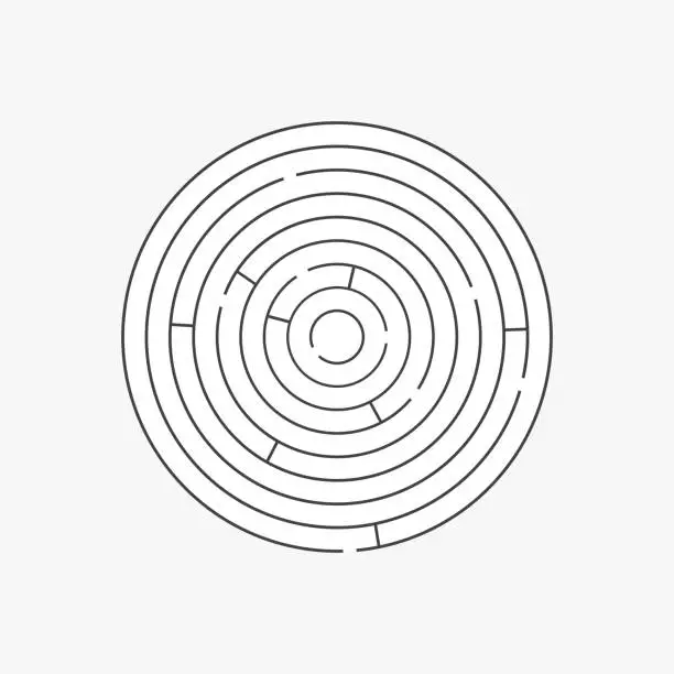 Vector illustration of Labyrinth texture pattern