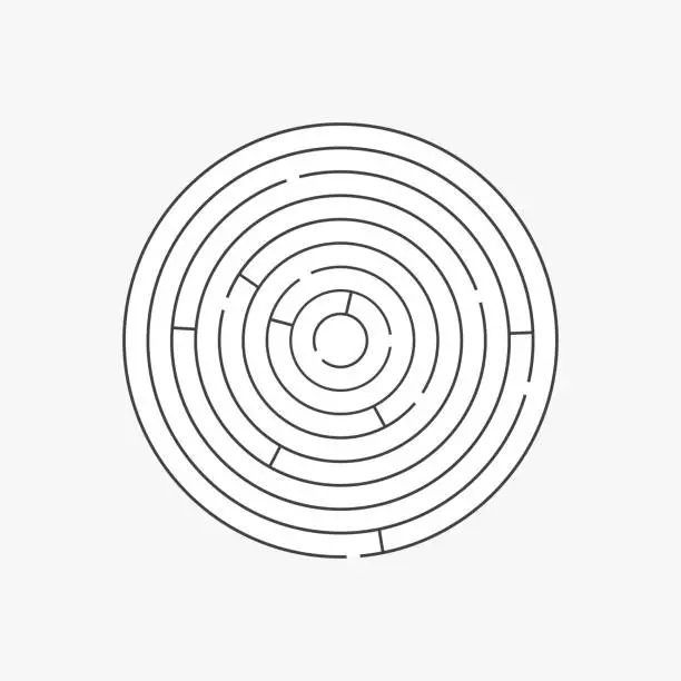 Vector illustration of Labyrinth texture pattern