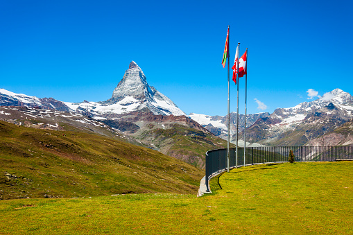 Matterhorn mountain range of the Alps, located between Switzerland and Italy