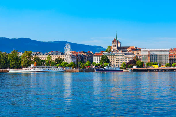 istock Geneva panoramic view in Switzerland 1402488329