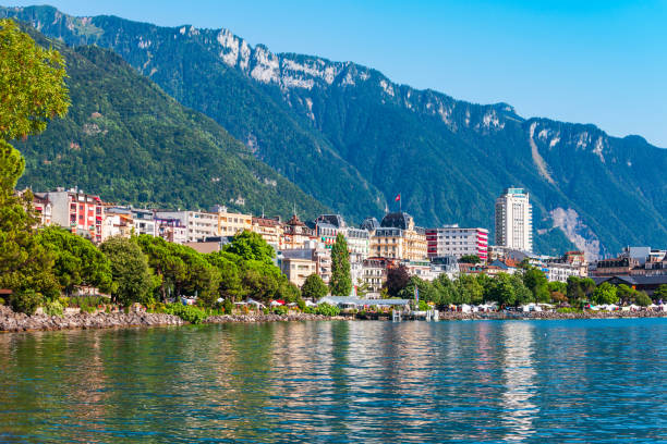 istock Montreux town on Lake Geneva 1402488442