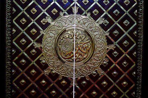 Mosque entrance door in Nagan Raya, Aceh, Indonesia