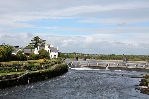 Galway, Ireland: - photographed from the Salmon Weir Bridge