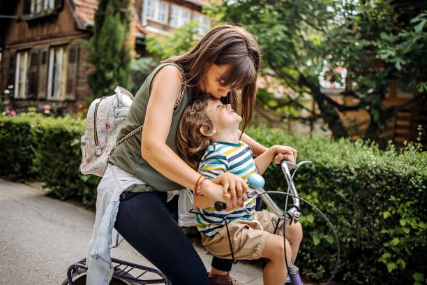 istock Son and mother enjoy the ride 1402494767
