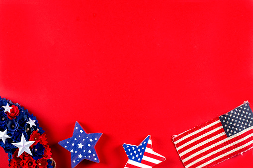 July 4th background with copy space.