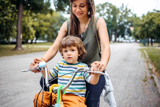 istock Son and mother enjoy the ride 1402497124
